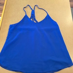 E M Blue T Back Tank